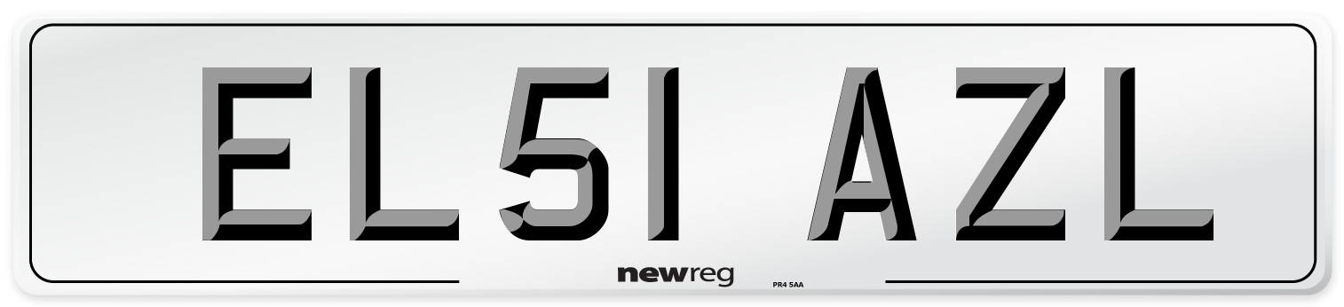 EL51 AZL Number Plate from New Reg